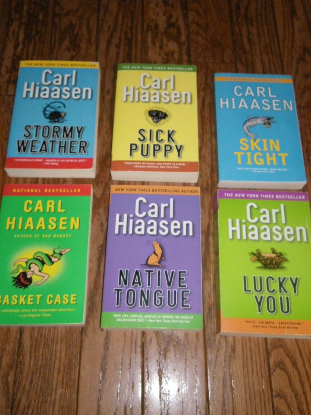 6 Carl Hiaasen YA Paperbacks Sick Puppy Lucy You Skin Tight Basket Case Stormy+